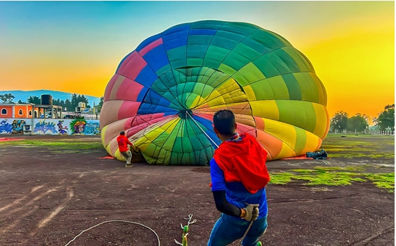 Preparación de un globo aerostático