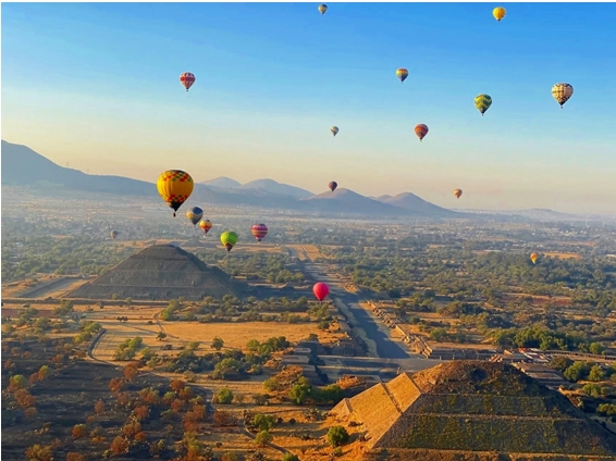 Vuelo compartido en Teotihuacán
