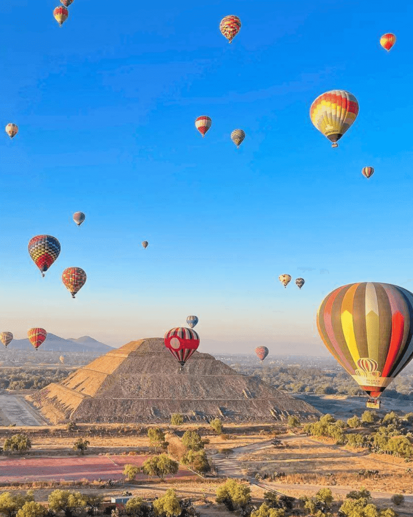 Vuelo compartido en Teotihuacán